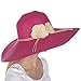 Sakkas Bella UPF 50+ 100% Paper Straw Flower Accent Wide Brim Floppy Hat