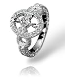 Jewelry : Oval Scroll Diamond Pave Ring