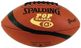 Spalding 62-9528 Pop Warner Composite Leather Youth Football (11yo-14yo)