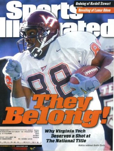 Sports Illustrated December 6 1999 Andre Davis/Virginia Tech on Cover, Chris Mihm/Texas Longhorns, Lamar Odom/Los Angeles Clippers, Golf Supplement