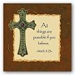 Celtic Cross: All things are possible by Anonymous 5"x5" Art Print Poster