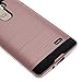 LG G Stylo/LG LS770/G4 Stylus/G4 Note Case,[NOT for G4] Kmall Brushed Metal Texture [Full Body]Heavy Duty High Impact Maximum Drop Protection Dual Layer Protective Shockproof For LG G Stylo [RoseGold]