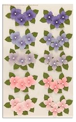 Martha Stewart Crafts 3 Dimensional Stickers Hydrangea Purple/Pink By The Package