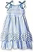 Zutano Baby Girls' Toddler Periwinkle Breton Stripe Tiered Sleeveless Dress