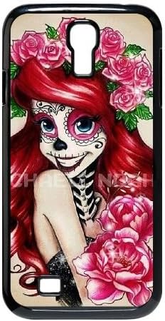 Custom Skeleton cell Phone Case for SamSung Galaxy S4 I9500 with Sugar Skull Ariel fan art at xiaku_1060392