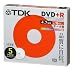 TDK データ用DVD+R 日本製 1-16倍速 インクジェットプリンタ対応（ホワイト） 5枚パック D+R47PWC5Sの画像