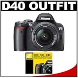 Nikon D40 Digital SLR Camera with 18-55mm f/3.5-5.6G ED II AF-S DX Lens & Nikon 2-Year Extended Warranty