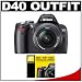 Nikon D40 Digital SLR Camera with 18-55mm f/3.5-5.6G ED II AF-S DX Lens & Nikon 2-Year Extended Warranty