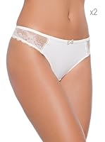 Selene Pack x 2 Tangas Flavia / Lucía (Marfil)
