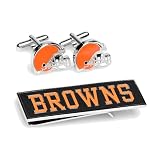 Cleveland Browns Cufflinks and Money Clip Gift Set