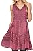 Sakkas Jaydence Short Floral Embroidered Deep Neck Tank Top Sleeveless Batik Dress