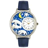 Whimsical Watches Unisex U0150002 Polar Bear Navy Blue Leather Watch