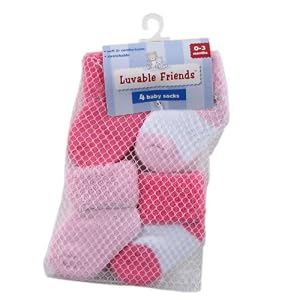 Luvable Friends 4-Pack Newborn Socks in Washbag