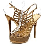 Fahrenheit Tucci01 Platform Pumps Bronze
