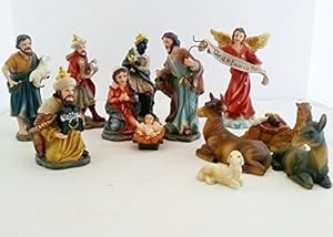 12 Piece Christmas Nativity Set Jesus Christ Statue Figurine Figure Religion