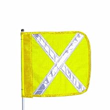 Flagstaff FS10 Safety Flag with Reflective X, Male Quick Disconnect Base