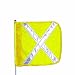Flagstaff FS10 Safety Flag with Reflective X, Male Quick Disconnect Base