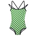 Girls' Xhilaration&reg; 1-pc. Dot Swimsuit - Green/Navy