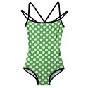 Girls' Xhilaration® 1-pc. Dot Swimsuit - Green/Navy