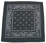  : Bandana, oliv-schwarz, Gr. 55 x 55 cm, Baumwolle