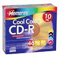 Memorex CDR 80 10PK Slim Cool Colors