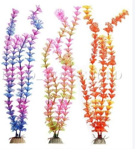 New plant 15.35" Aquarium Plastic Water Plants Landscaping Ornament Fish Tank Decoration n o.67