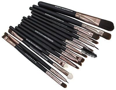 15PCS Vogue Makeup Tool Set Kit Foundation Eyeshadow Mascara Lip Brushes Eyebrow