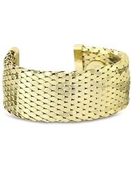1AR by UnoAerre 18KT Gold Plated Snake Skin Cuff Bangle