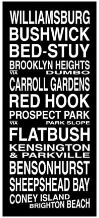 Brooklyn - Destination Subway Bus Transit Roll - 28in x 64in - Ready To Hang
