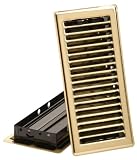 Imperial Manufacturing RG0232 4 inch x 10 inch Brass Floor Register
