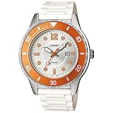 Casio Women's LTP1330-4A2V White Resin Quartz Watch with Silver Dial
