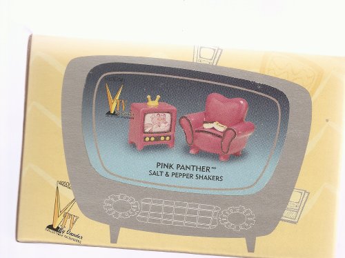 Pink Panther Ceramic Salt Pepper Shakers