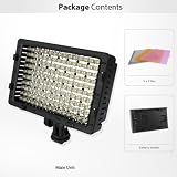 HooToo� - CN-160 9,6W LED Lumi�re vid�o pour Canon 500D, 550D, 50D, 60D, 7D, Nikon D90, D5000, D3100, D700, D7000, Sony A330, A390, A33, A55, Olympus, Pentax, Panasonic DSLRpar HooToo