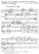 Sonata for Baritone Saxophone and Piano Sonata for Baritone Saxophone and Piano