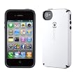 Speck Products CandyShell Glossy Case for iPhone 4/4S - 1 Pack - Carrying Case - Retail Packaging - White/Charcoal