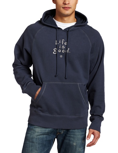 Life is good Men's Softwash Hoodie Sweatshirt,True,Large On Sale