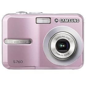 Samsung S760 Digital Camera - Pink (7.0MP, 3x Optical Zoom) 2.5 inch LCD
