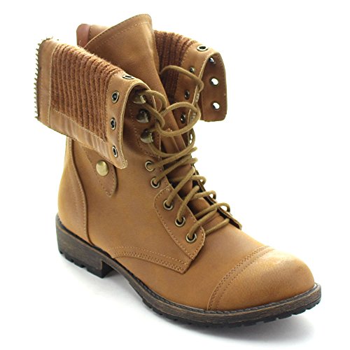 Nature breeze galaxy-01 women s mid-calf lace up rear z…