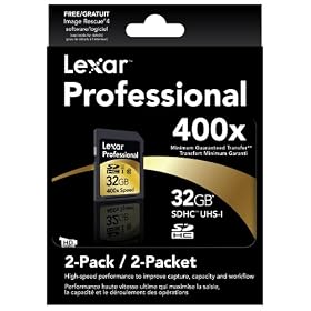 Lexar Professional 400x 32 GB SDHC UHS-I Card 2-Pack LSD32GCTBNA4002 by 