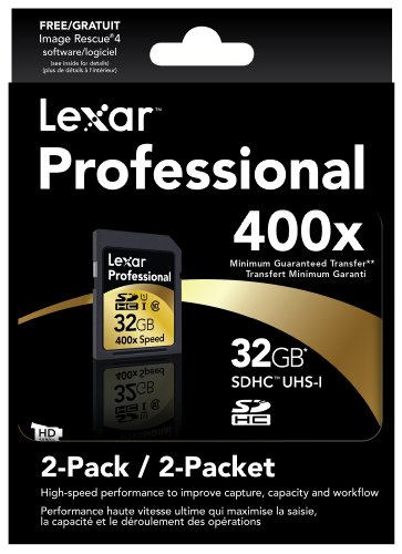 Image of Lexar Professional 400x 32 GB SDHC UHS-I Card 2-Pack LSD32GCTBNA4002