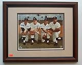 Clete Boyer, Bobby Richardson, Joe Pepitone & Tony Kubek Autographed 8x10 Photograph - Framed