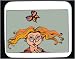 Mouse Pad with butterfly, net, humans, human, group, body, individuals, people, individual, flying, woman, persons, person