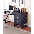 Z-Bedroom Desk - Textured Black with Silver Trim By Powell Furniture