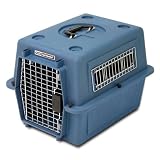 Petmate Vari Kennel Ultra Fashion, Small, Bleached Linen/Peacock Blue Picture