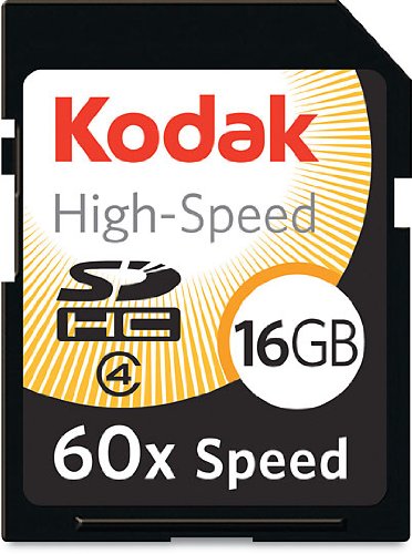 Kodak High-Speed 16 GB 60x Class 4 SDHC Flash Memory Card KSD16GHSBNA060.