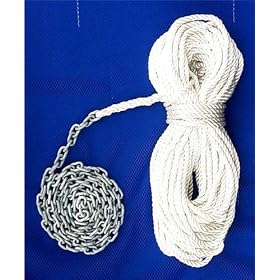 1 2 X 200 Nylon Rode with 15ft. 1 4 inch ACCO High Test G-4 Chain by