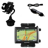 Magellan Roadmate 1424 Auto Cup Holder with Car Charger - Uses Gomadic TipExchange