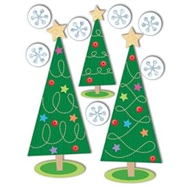 Sandylion Essentials Medium Dimensional Stickers, Christmas Trees