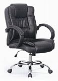 Quality Black Executive Office Chair with Chrome base