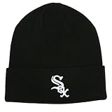 Mens Chicago White Sox Black Cuff Knit Cap
